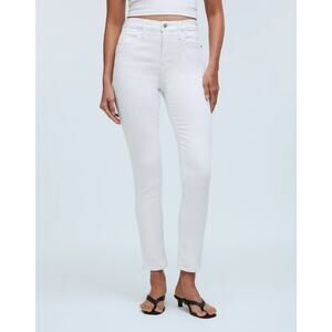 NWT Madewell Women’s High Rise Stovepipe White Jean SZ 31 Chic Modern Minimalist